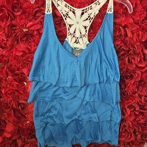 Deb Women's Blue Layered  Tank Top Size XLarge